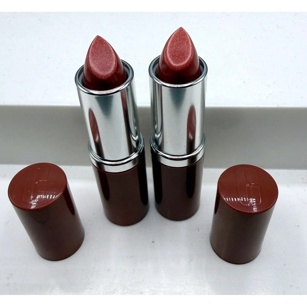 Clinique Pop Lip Colour + Primer 02 Bare Pop Shimmer Nude Lipstick Set of 2